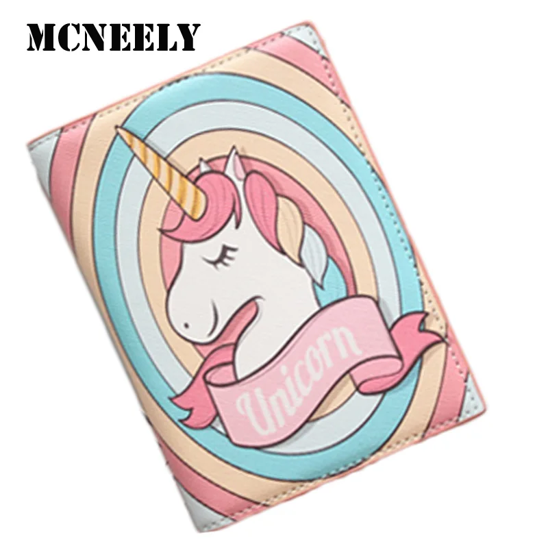 Чехол для паспорта с надписью Love Unicorn кожаный чехол документов удостоверений