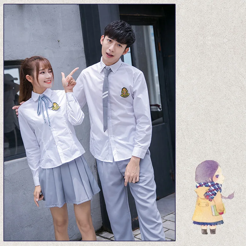 Новый стиль школьная Униформа Японии Стиль моряк одежда для школьной формы комплект одежды с длинными рукавами в английском стиле класса