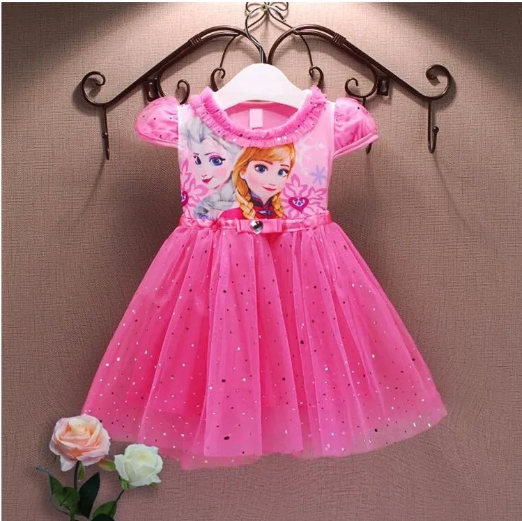 Girl Dresses Summer Brand Baby Kid Clothes Princess Anna Elsa Dress Snow Queen Cosplay Costume Party Children Clothing New Years