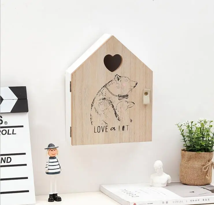 

House Shape Wooden key box Wooden key storage case Key hanger box wooden storage case New Design