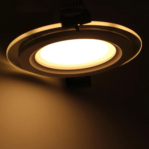 Супер тонкий светодиодный потолочный светильник, светодиодный панельный светильник 6 Вт, 12 Вт, 24 Вт с отверстием 75 мм, 100 мм, 285 мм Входная AC100V-240V - Испускаемый цвет: warm white