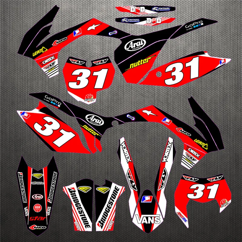 

Free Customized Number Gloss GRAPHICS & BACKGROUNDS DECAL STICKER for KTM EXC 14-15 2014 2015 SX SX-F SXF 13-14 2013 2014