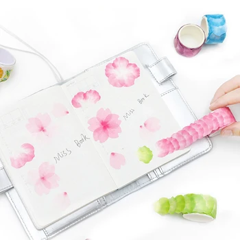 

70-120Pcs/lot creative watercolor sakura petal washi tape adhesive masking tape DIY decoration sticker for scrapbooking planner