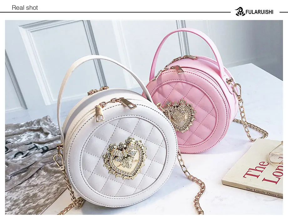 Fularuishi Summer Female Women Messenger Bag Korean Edition Fashion Small Round Bag Mini Bag Circular Shoulder Bag