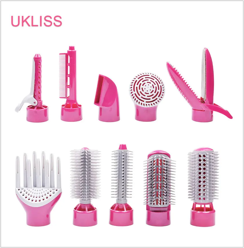 em linha reta cabelo cachos multifuncional ferramenta estilo varas secador conjunto