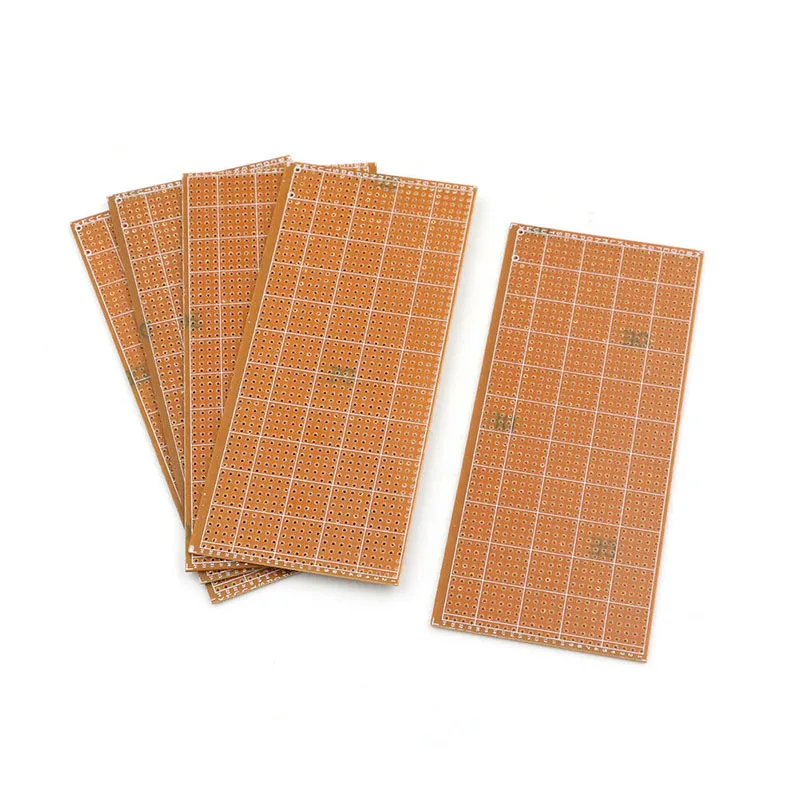 5 шт. DIY прототип печатной платы 6,5x14,5 см стрипборд Veroboard Uncut PCB Platine Односторонняя печатная плата высокого качества