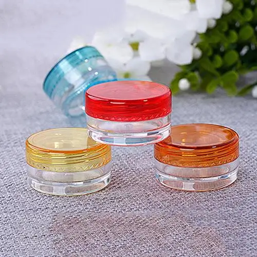 

New Arrival Small Plastic Cream Sample Mini Round Empty Bottle Jar Pot Cosmetic Container
