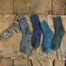 Зимние женские теплые гольфы в стиле ретро, чулочно-носочные изделия в японском стиле Харадзюку, Женские однотонные термоноски, женские модные Хлопковые гольфы