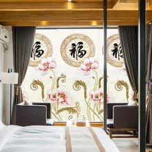 Китайская стеклянная пленка, полупрозрачная, непрозрачная, для гостиной, спальни, стеклянная дверь, раздвижные двери, наклейки на окна