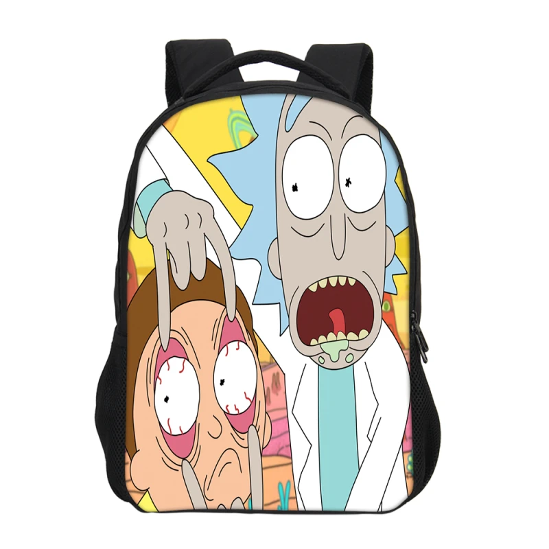 

VEEVANV Cartoon Rick And Morty Prints Backpacks For Boys Girls School Bag Casual Anime Bookbag Travel Backpacks Mochila Escolar