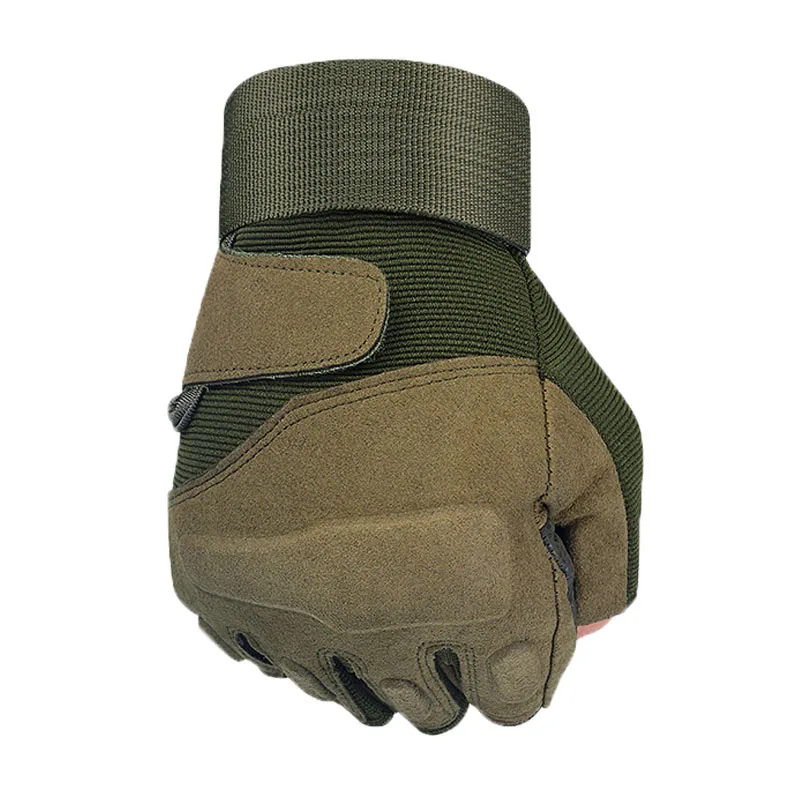 Адский шторм США военный спецназ тактические армейские перчатки скольжения на открытом воздухе мужские боевые перчатки без пальцев - Цвет: green