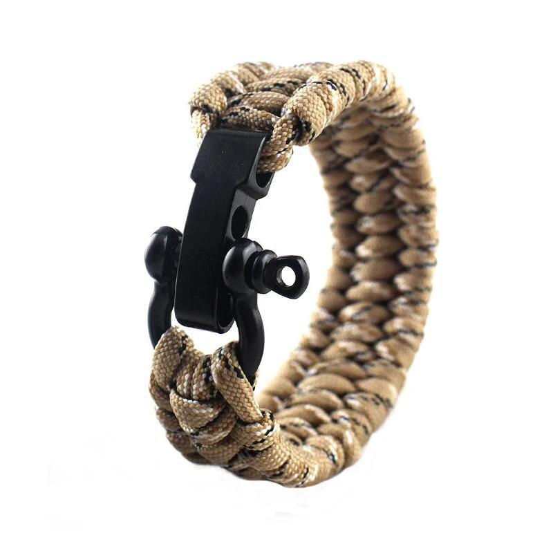 في 7 في واحد مغامرة cample تسلق حبل الحبل 440 paracord بقاء mil spec البلاستيكية أداة مع مشبك