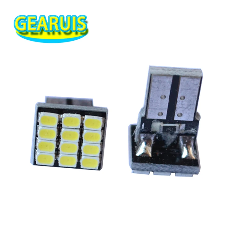 

10Pcs T10 12 SMD 1206 LED 3030 Wedge Bulb W5W 3020 194 168 Lamp Parking bulbs Reading Light Cold White Pure white warm white