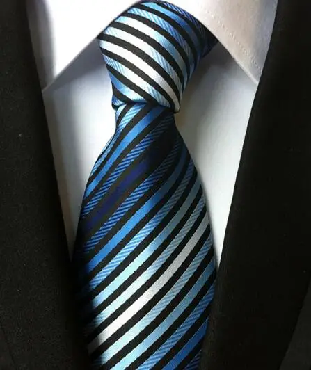Модные галстуки классические мужские полосатые желтые темно-синие свадебные галстуки жаккардовые плетёные шелковые мужские Одноцветный галстук галстуки в горошек - Цвет: LUC-16