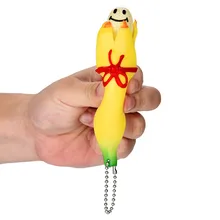 Новинка мягкий забавный силиконовый банан сжимающая Игрушка снятие стресса игрушка брелок антистресс смешная игрушка подарок игрушки для детей