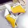 Zapatos de tacón alto estilo europeo para mujer, calzado informal de piel de 8,5 CM, con punta estrecha, Color caramelo, piel de vaca, individuales de goma ► Foto 1/6