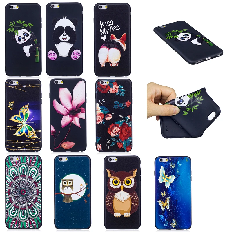 Coque Colorful Pattern Relief Cover For iphone 6s plus