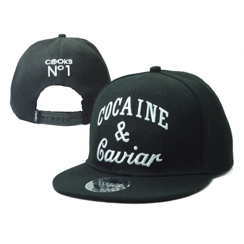 

2017 Arrival Baseball Cap Hat Adjustable Snapback Cap Cocaines & Caviar Hip Hop Caps For Men And Women