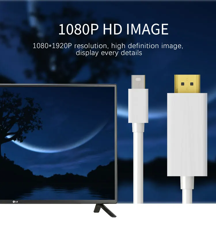 Mini Displayport к HDMI кабель между штыревыми Thunderbolt мини адаптер DP к HDMI конвертер для MacBook Air 13 iMac Chromebook