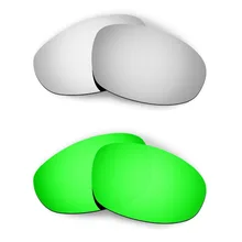 HKUCO для Juliet солнцезащитные очки поляризованные Сменные линзы серебро/изумрудно-зеленый 2 пары