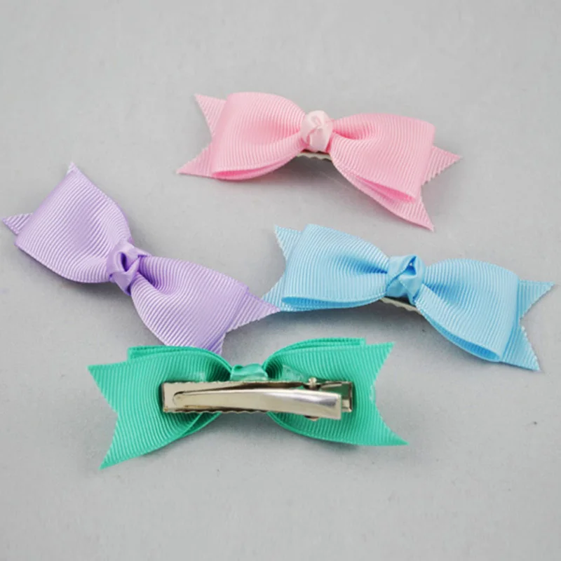 Wholesale 12pcs Lovely Baby Girls Hair Bows Grosgrain Ribbon Bow Hair