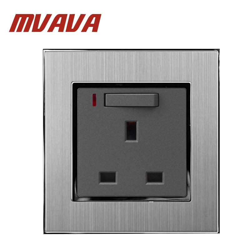 Mvava Uk Style Standard Wall Switched Socket Decorative Plug