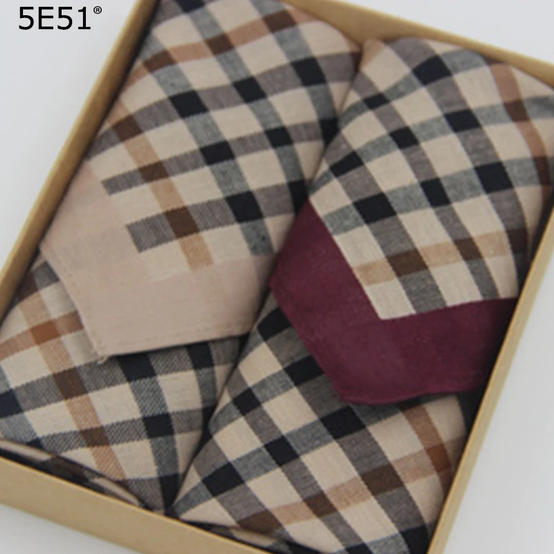  Men handkerchief kerchief cotton 100% /England style check printed 46cm/Many Uses