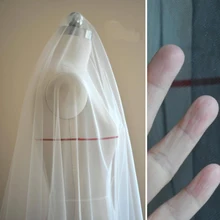 Tecido de malha de casamento transparente super do desenhista material de rede de pele preta branca do véu de noiva