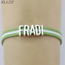 Индивидуальный заказ Fradi, Dvtk, Ute, Dvsc ручной работы Веревка Кожа письмо шарм браслеты плетение браслет для женщин мужчин делая ювелирные изделия