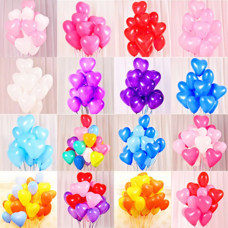 5pcs Heart Latex Balloons Birthday Party Decorations Ball Baby