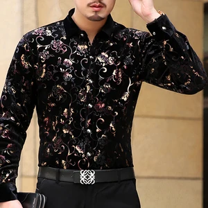 Image 4 - Mu Yuan Yang 2020 Mannen Mode Flanel Shirts Formele Lange Mouwen Zwart Shirt Merk Heren Kleding Grote Size 3XL 50% off Рубашка