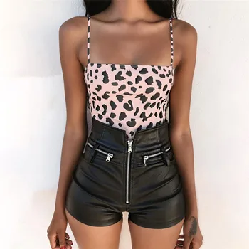 

2019 Summer Women One Piece High Waist Bodysuits Sexy Leopard Print Push-Up Padded Bathing Suit Swimwear #0301