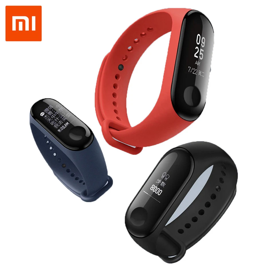 

IN STOCK 2018 New Original Xiaomi Mi Band 3 Smart Bracelet 0.78 inch OLED Instant Message Caller ID Weather Forecate Heart rate
