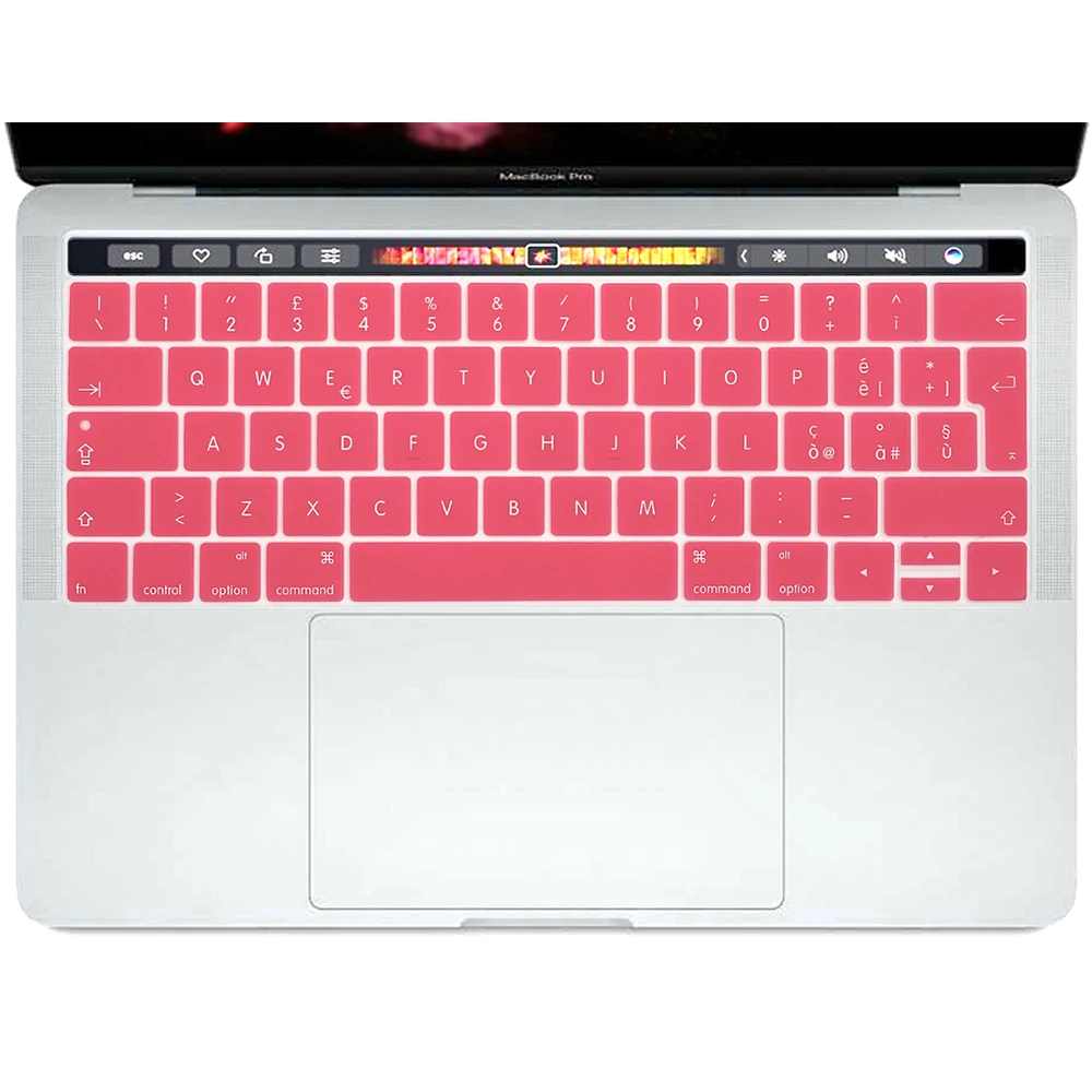 Силиконовая крышка клавиатуры для Apple Macbook Pro retina 1" 15" с сенсорным Id и Touchbar евро ЕС Итальянская Италия