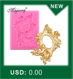 Mujiang European Frame Silicone Molds Cake Border Decoration Fondant Mold Relief Candy Chocolate Gumpaste Fimo Clay Moulds