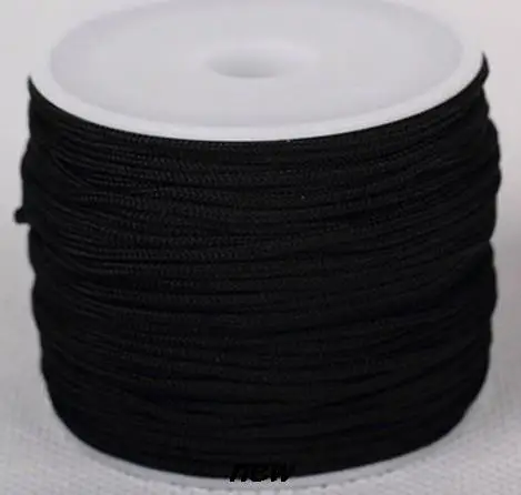 

best new arrival black white mixed 1.5mm nylon 160M/175yards/lot Chinese knot tread cord String Nylon Rope crystal