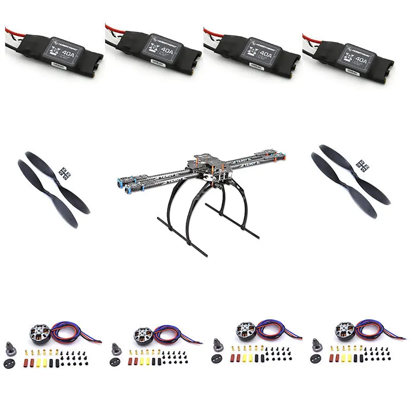 

TL65b02 Full Carbon Fiber 650mm Hexa-Rotor Frame DJI NAZA LITE Flight Comtrol QM4208 Motor 40a Brushless OPTO ESC set