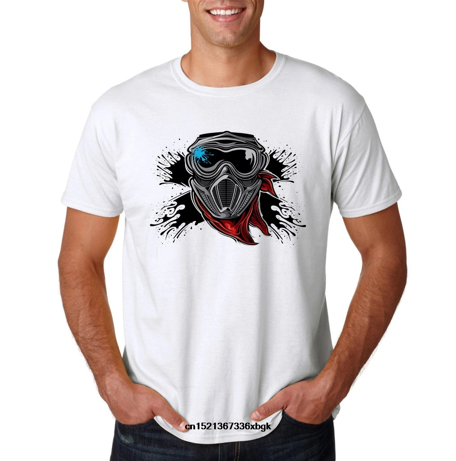 Gildan T-shirt Paintball Mask Variant 3 Man Gift Idea Crew Neck 100% Cotton New Casual Plus Size Hip Hop Style Tops Tee S-2Xl | Мужская