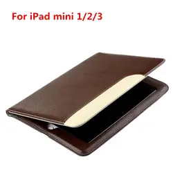 DIR-маоса для Ipad Mini 1 2 3 Чехол 7.9 ''роскошные кожаные Smart Cover ультра тонкий кожа подставка-держатель ручной ремень для переноски бизнес