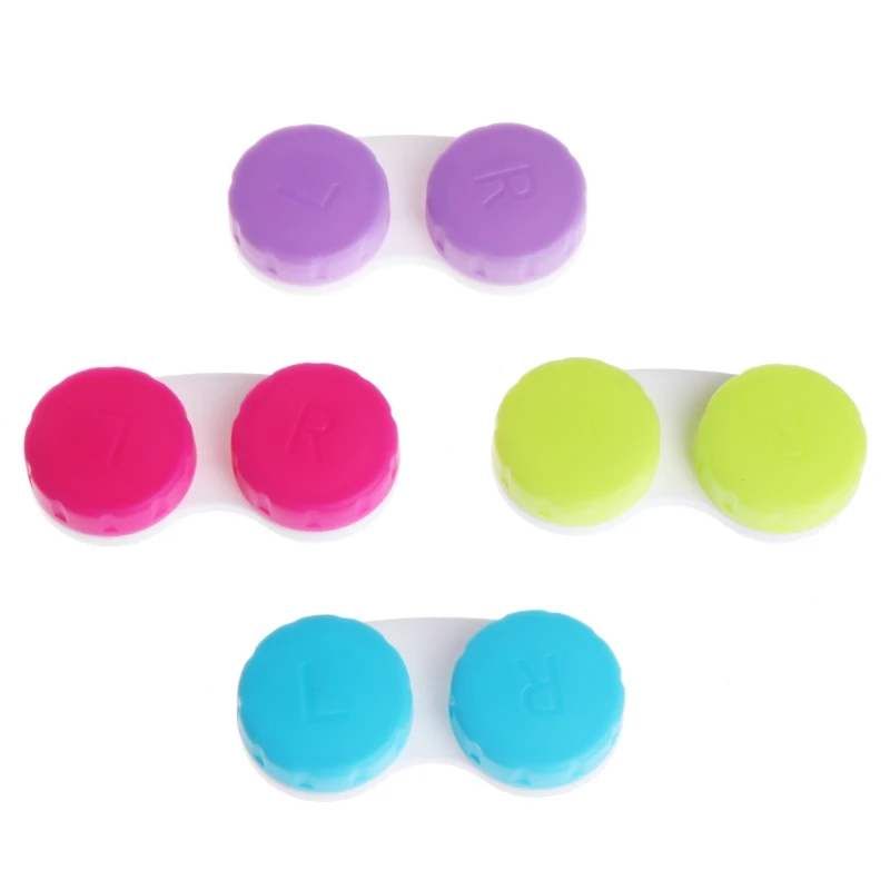 

4pcs/lot Cosmetic Contact Lenses Box Contact Lens Case for Eye color Care Travel Kit Holder Container lot Wholesale