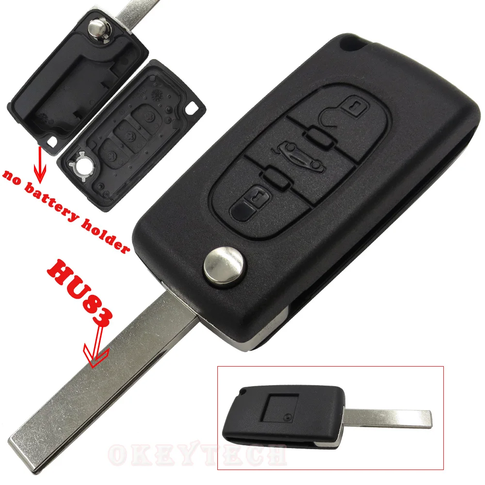 Чехол для автомобильного ключа раскладушки OkeyTech Citroen c4 c5 c3 3 peugeot 307 206 207 407|key for|key for