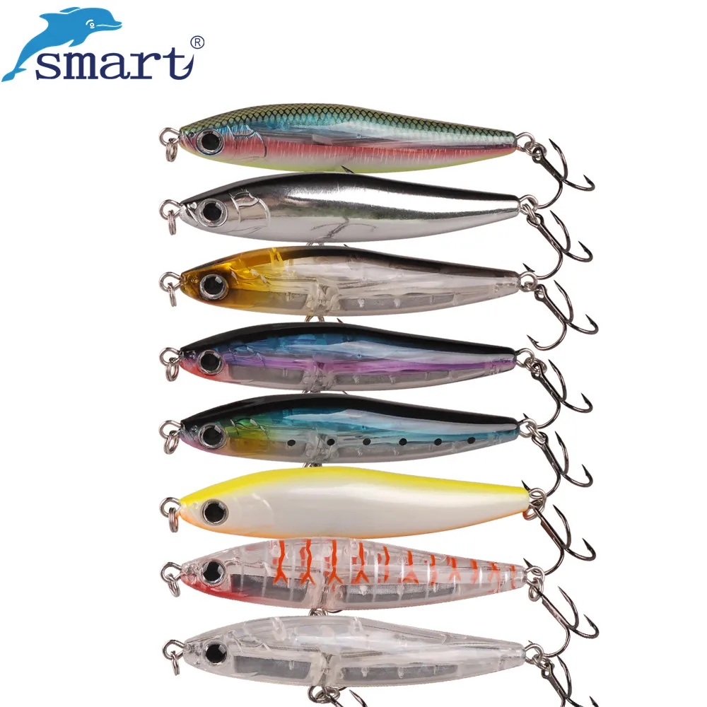 

Smart Lure 21.3g/80mm Sinking Pencil Bait VMC Hook Fishing Lures China Isca Artificial Leurre Souple Fishing Tackles Swimbait