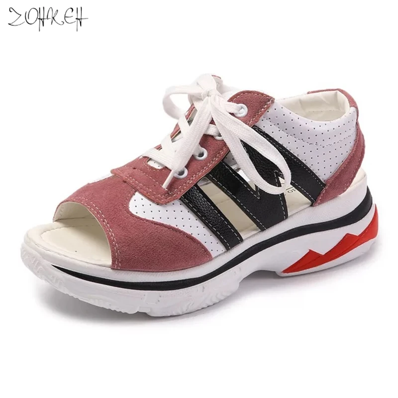 

Platform Sandals Women Summer Sport Casual Sandals Breathable Shoes Ladies Peep-toe Wedges Platform Sneakers Wedges Women Femme