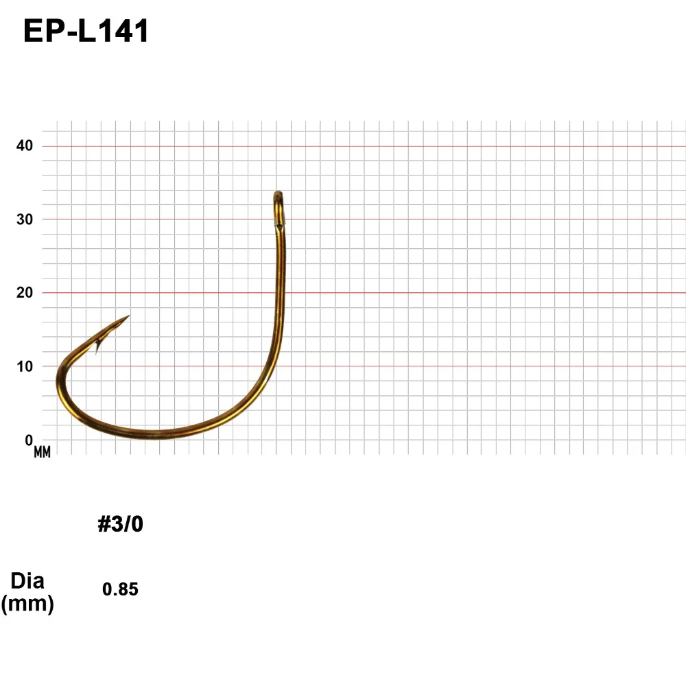 Eupheng EP-L141 смещение широкий зазор бронзовый цвет Inshore Kahle как крюк спортивные рыболовные крючки живая приманка для рыболовного крючка