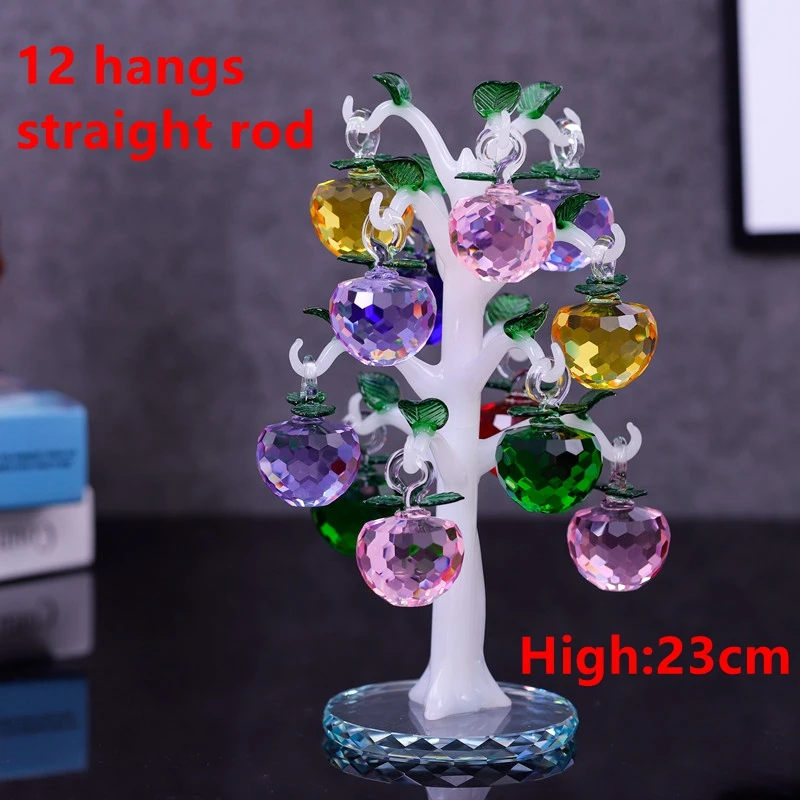 Хрустальное яблоко с 12 6 шт яблоки Fengshui ремесла домашний декор фигурки Рождество