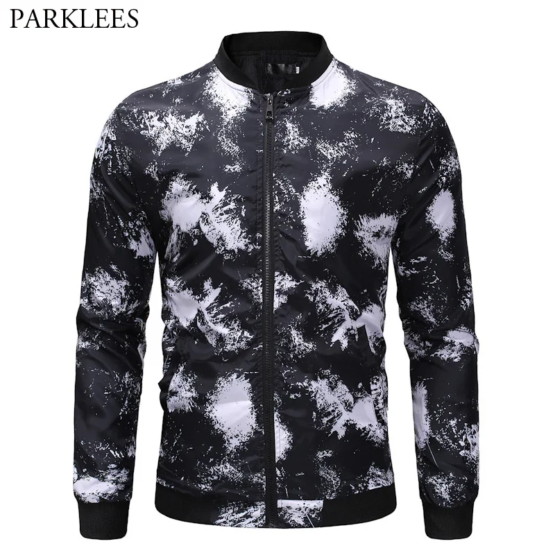 Jacket Men Windbreaker 2018 Spring Autumn Fashion Jacket Men's Graffiti Print Casual Jackets Male Coat Brand Mens Coats Outwear