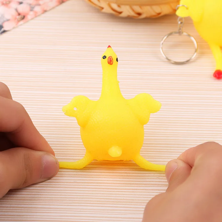 Антистрессовые мягкие игрушки для креативных игрушек, чтобы выдавить куриные ключи, сжать пародию яиц, для детей и взрослых, декомпрессия, забавный подарок, сюрприз