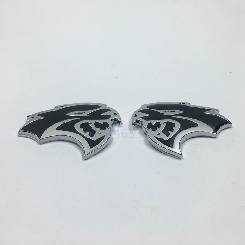 

1 Pair For 2008-2017 Dodge Challenger Srt HELLCAT Fender Emblem Badge Left Right Side Stickers