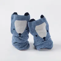 Kids Character Socks Anti Slip Cute Baby Socks Long Cotton Fox Cat Bear Boys Girls Leg Warmer Stripes Footwear Funny Animal 4