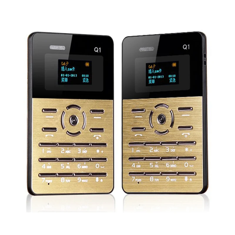 Russian Keyboard Original AIEK Q1 Ultra thin Pocket Card Children Student Mobile Phone MP3 Player FM
